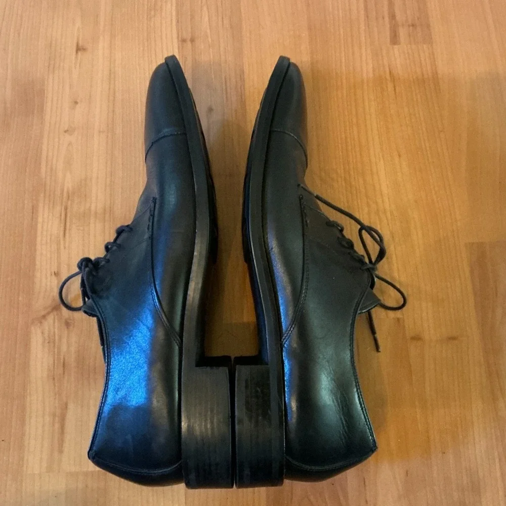 Cole Haan Lenox Hill Grand.OS Cap Toe Derby Dress Shoes Black Leather 13M C11630